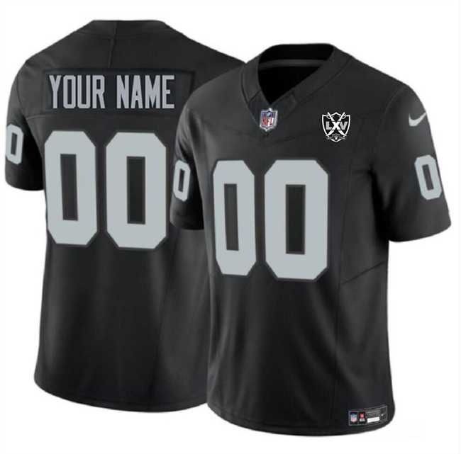 Mens Las Vegas Raiders Active Player Custom Black 2024 F.U.S.E 65th Anniversary Patch Vapor Football Stitched Jersey->customized nfl jersey->Custom Jersey